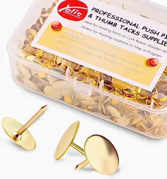 Gold Thumb Tacks