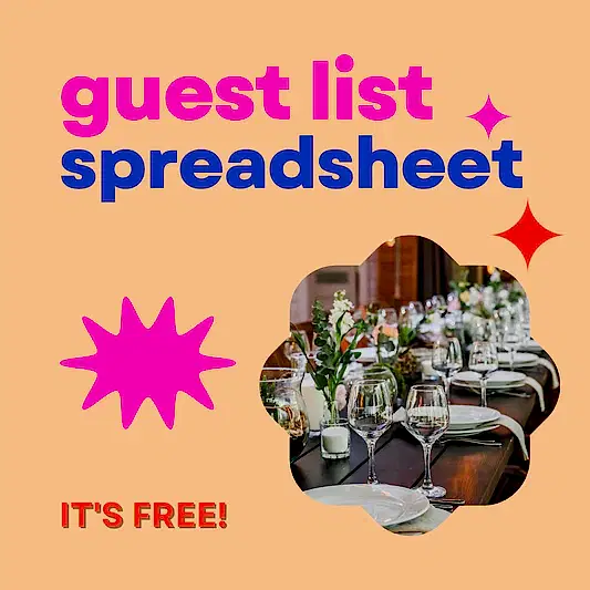 Wedding Guest List Spreadsheet