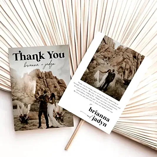 Modern Minimalist Wedding Thank You Card Template