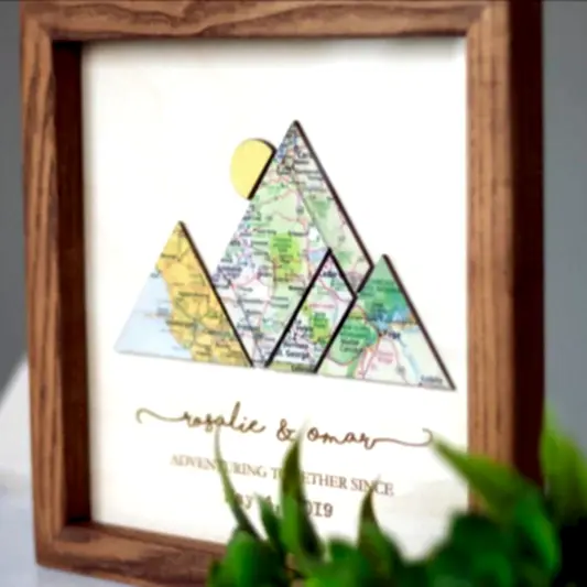 Custom Wood Map Art
