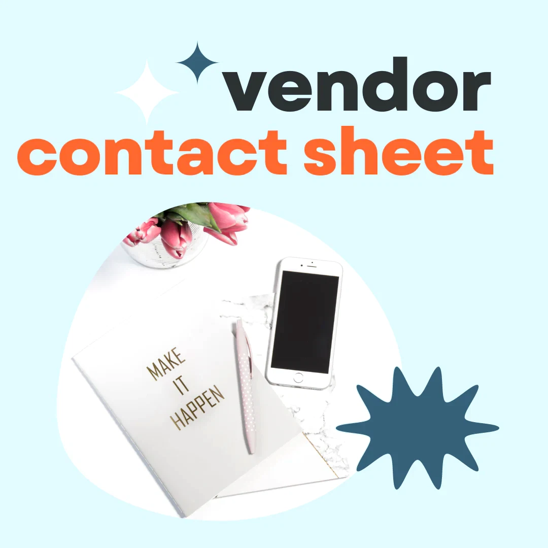 Vendor Contact Sheet