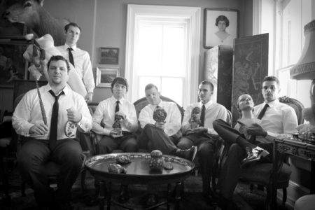 quirky bridal party photo