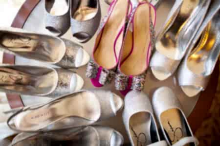 silver glittery wedding shoes