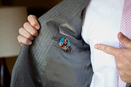 mr. t wedding pin