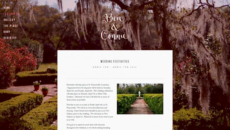 Squarespace Wedding Website | A Practical Wedding