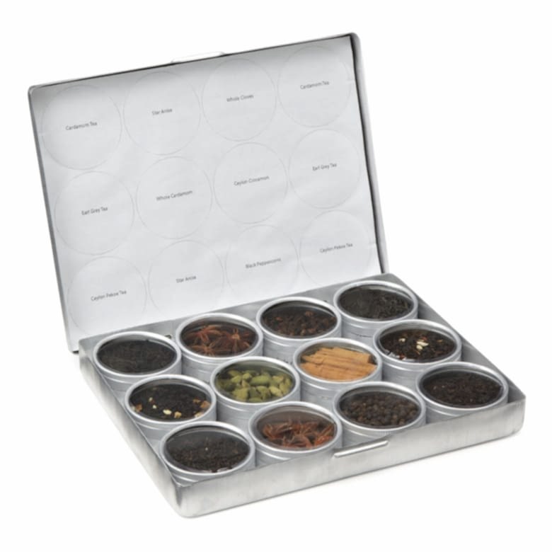 chai tea kit in a tin