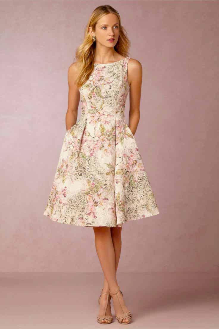 Sleeveless floral wedding dress from BHLDN | A Practical Wedding