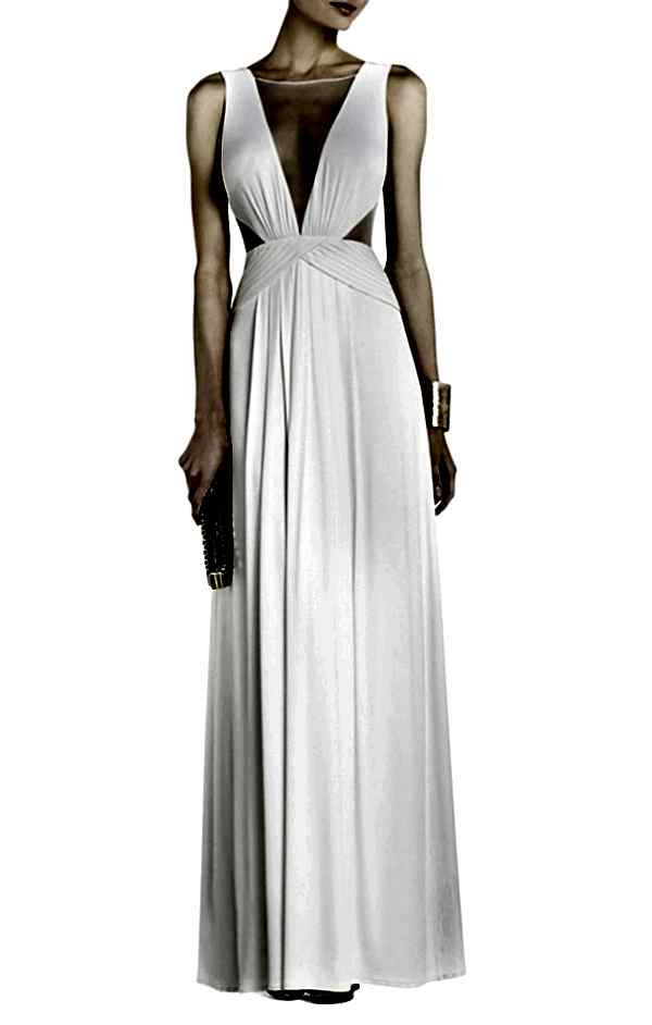 Draped evening ballgown wedding dress | A Practical Wedding