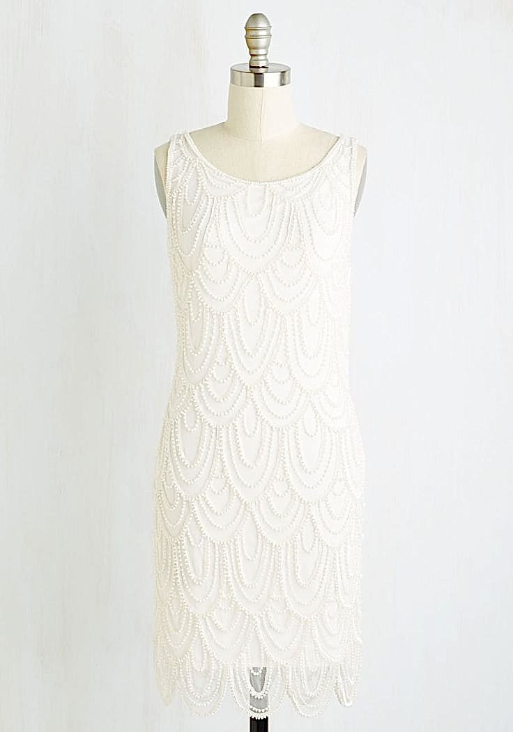 1920s inspired wedding dress from Modcloth | A Practical Wedding