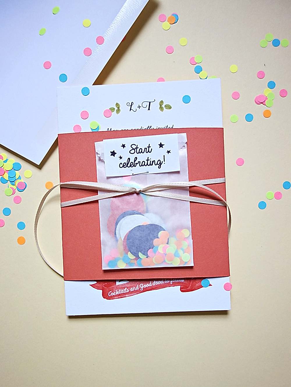 diy confetti embellishments for wedding invitations