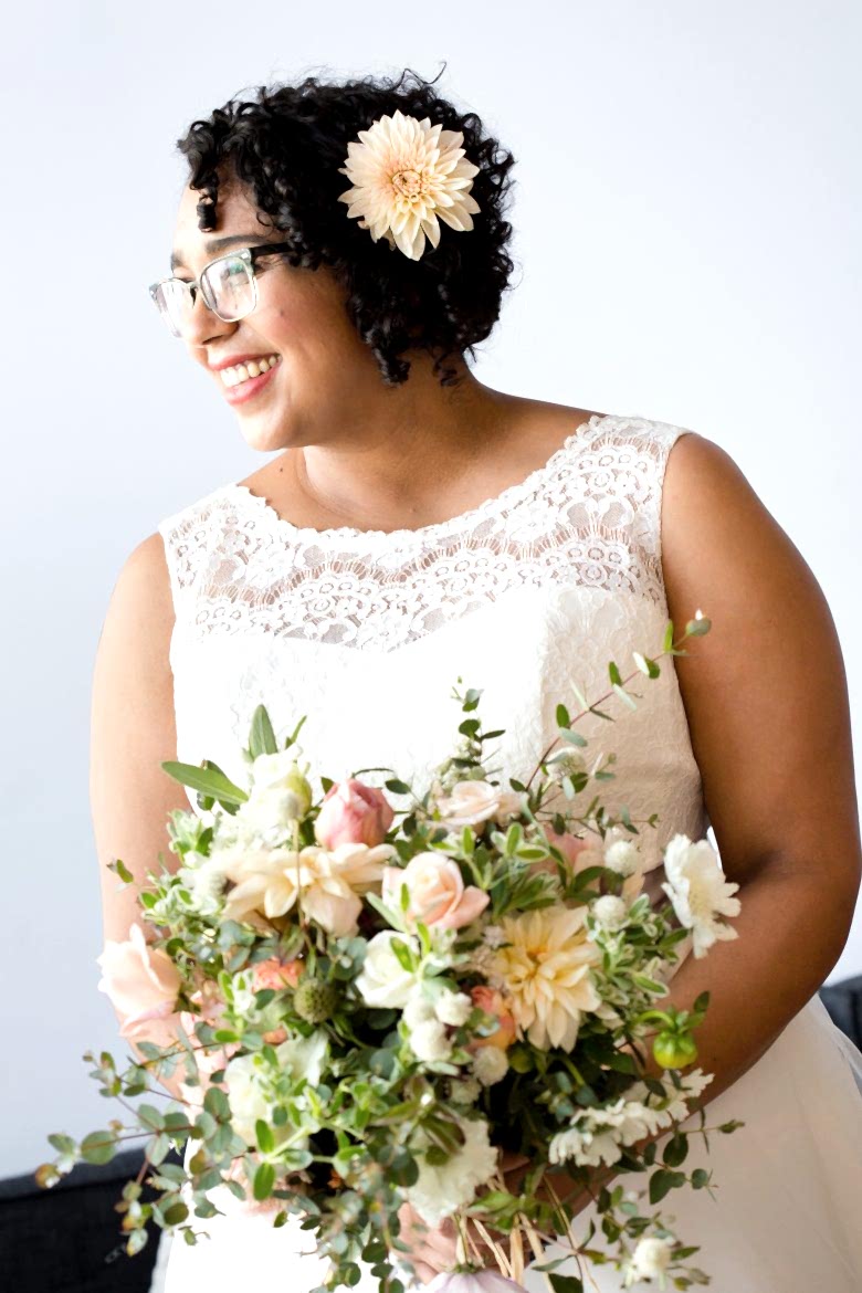 bridal portrait on wedding day