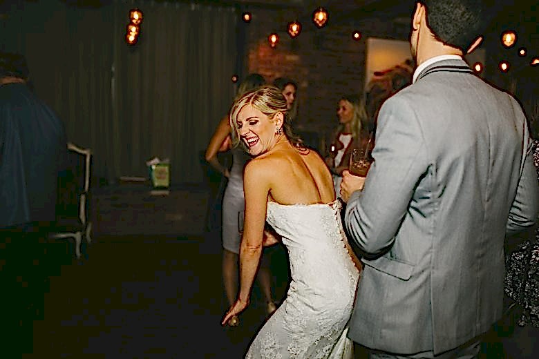 bride dancing at wedding reception