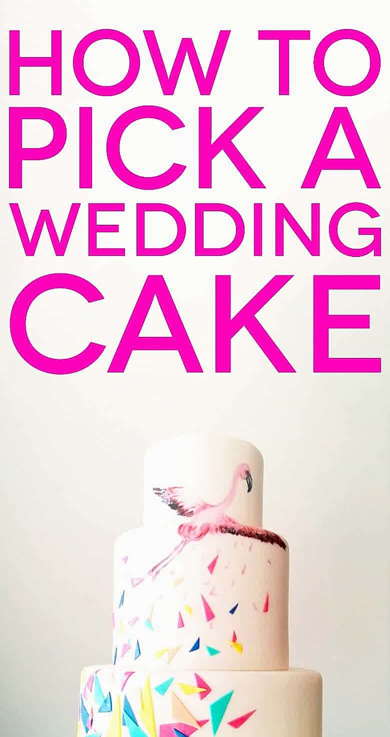 How to pick a wedding cake written over flamingo three tier wedding cake