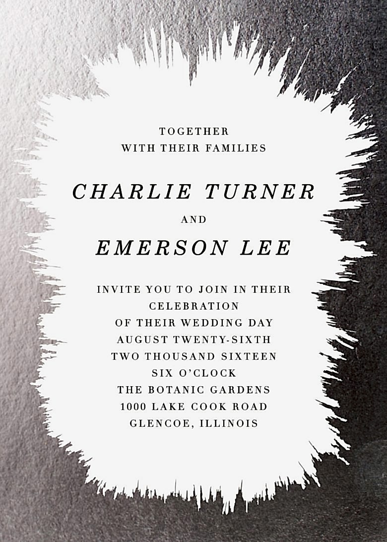 brushwork wedding invitation by minted