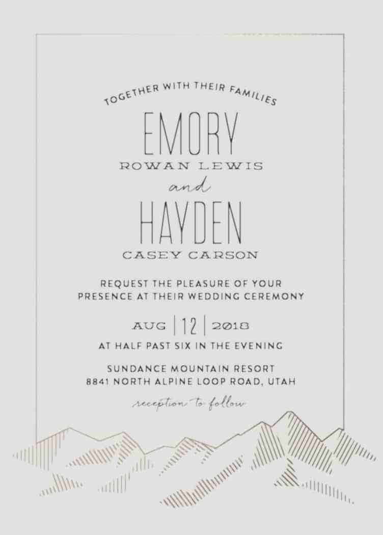mountain vista wedding invitation by minted