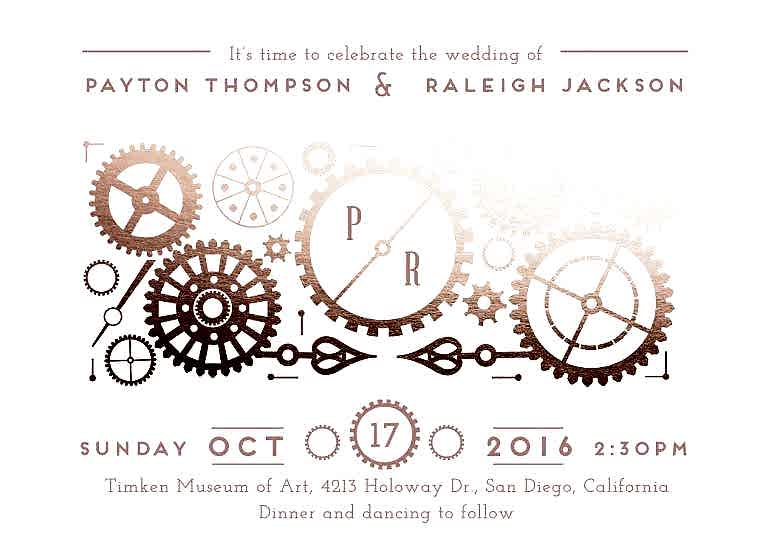 steampunk wedding invitation by minted