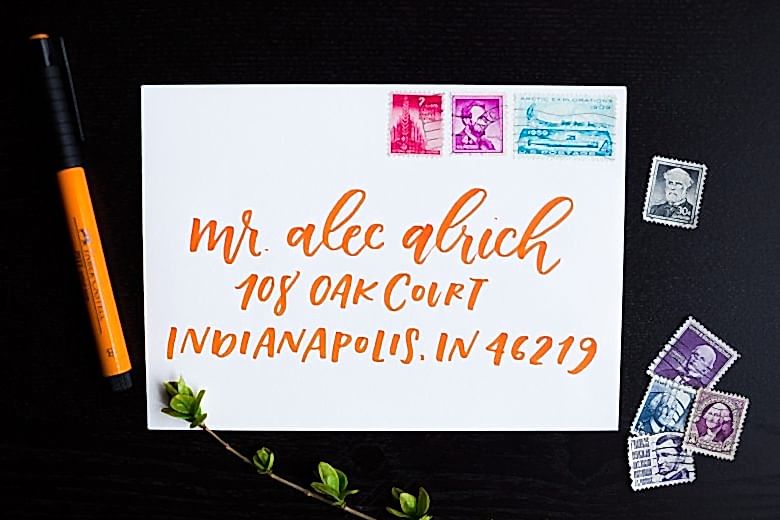 Manayunk Calligraphy Styles - Moscow Mule marker envelope