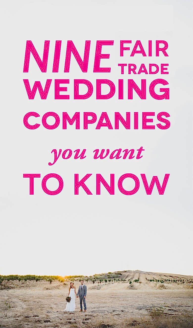 Fair Trade Wedding Companies