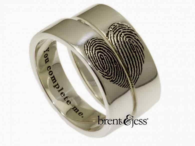 heart Shaped fingerprint rings