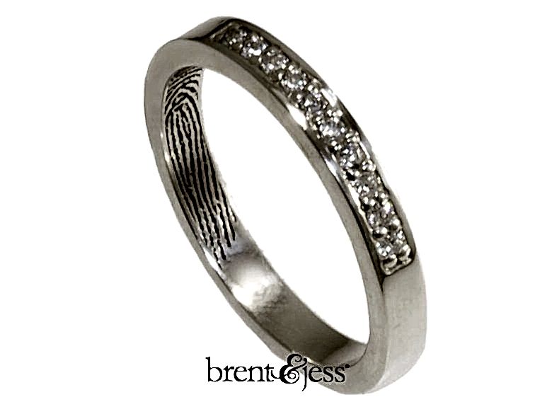 tiny diamond straight band
