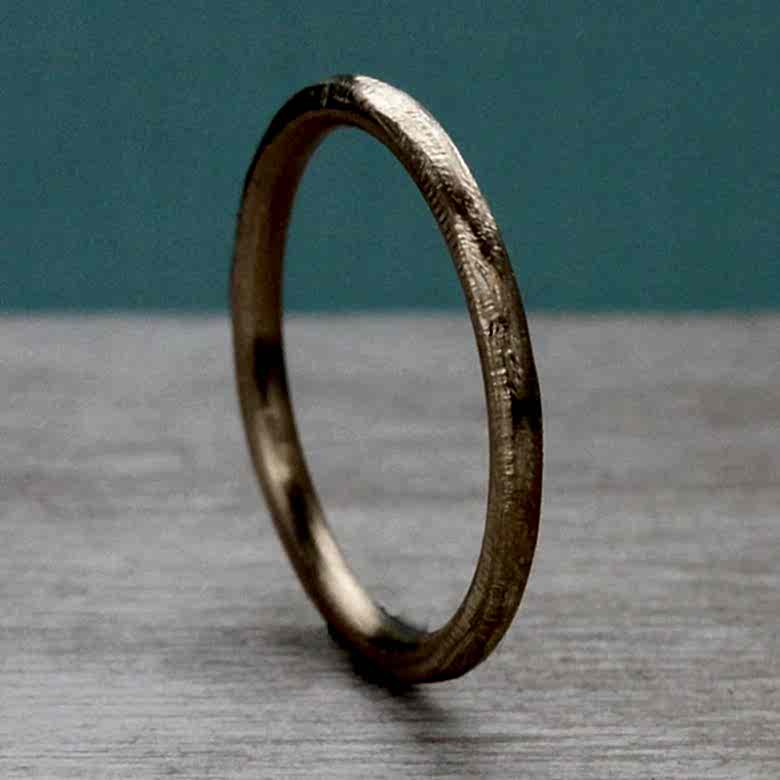14g_rustic_14k_yellow_womens wedding ring
