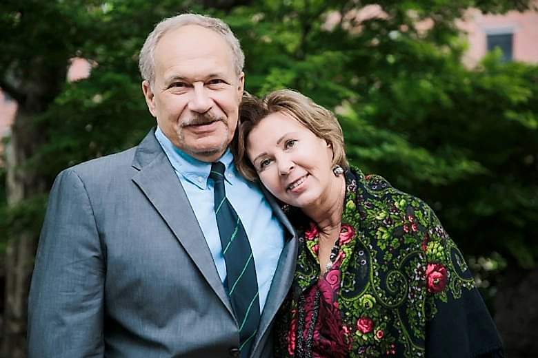 older couple at wedding