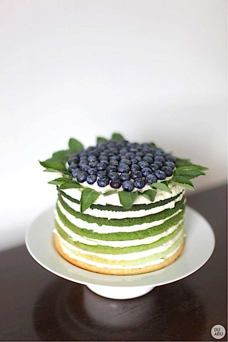 green ombre cake