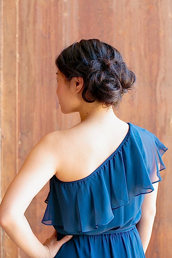 curly side bun 