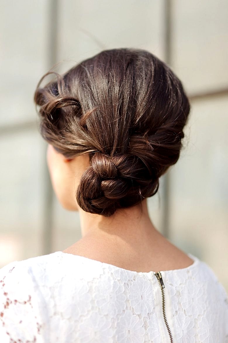 braided bun style