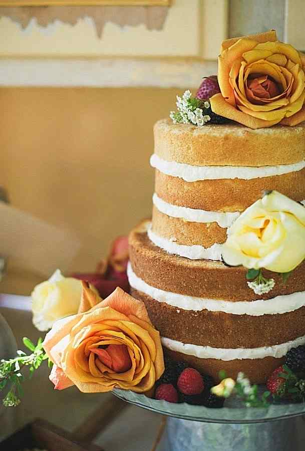 cake with yellow and orange flowers