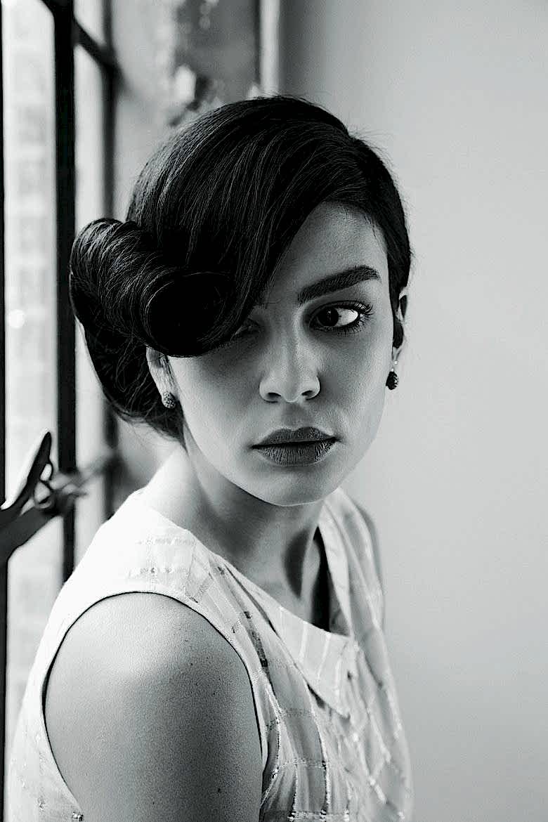 sideswept roll updo