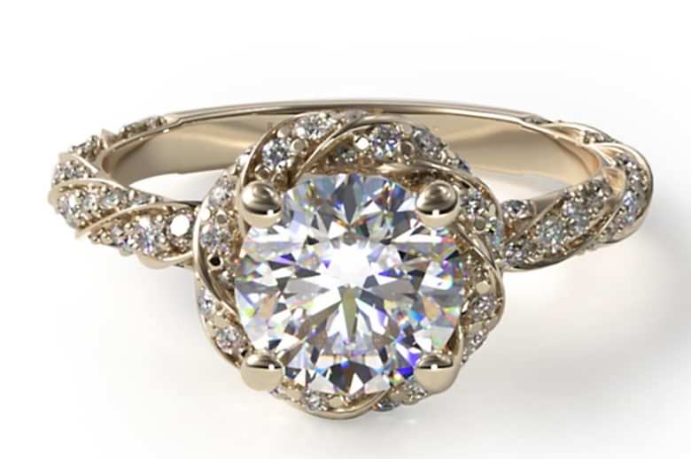 vintage style unique engagement ring