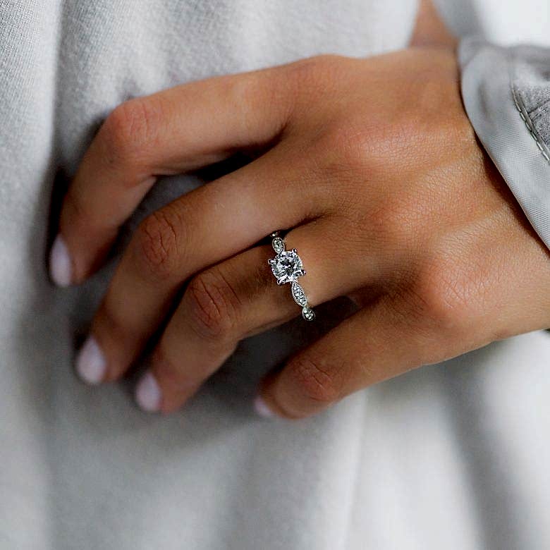 White Gold Livia Engagement Ring by Jeff Cooper
