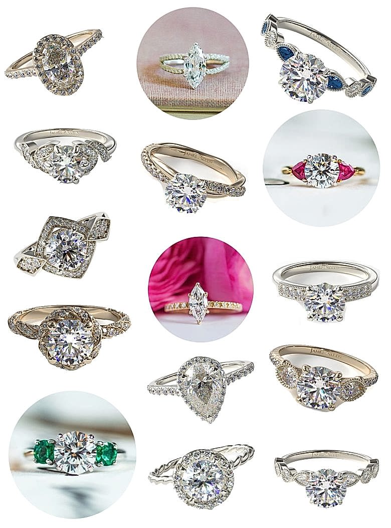 round up of unique engagement rings