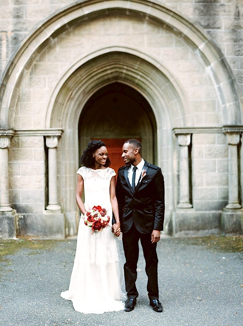 bride modeling celia grace dress