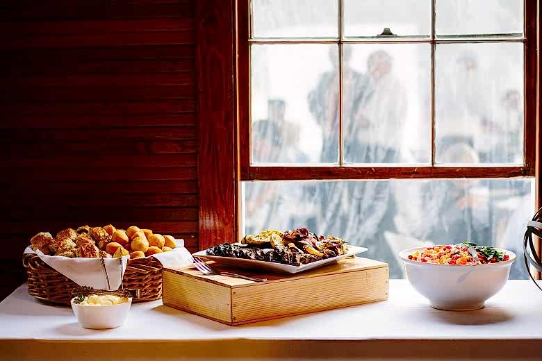 dinner on a table
