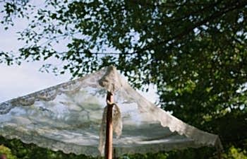 chuppah at an outdoor wedding
