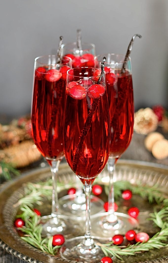 vanilla and cherry mimosa for winter