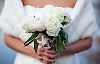 bride holding bouquet