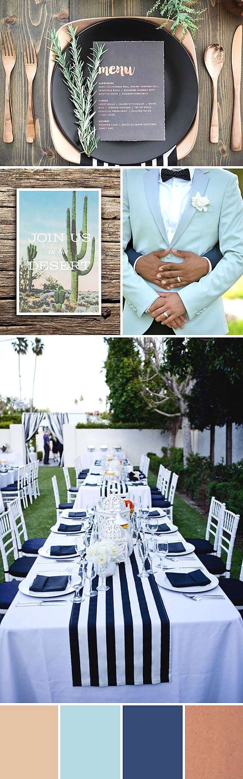 modern wedding palette