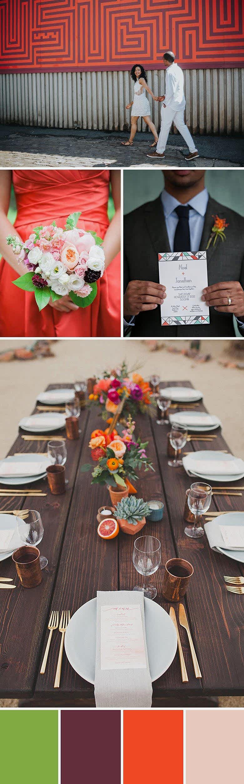 sophisticated and fun wedding colors