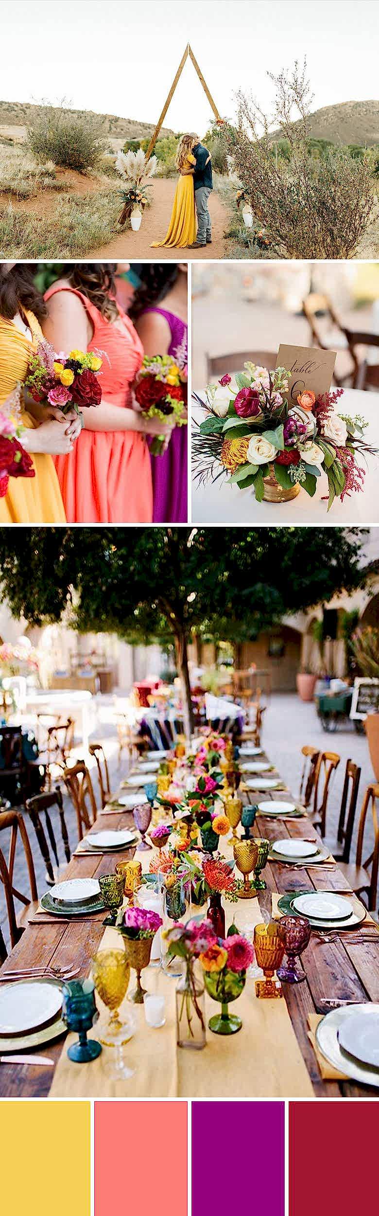 jewel tone wedding colors palette