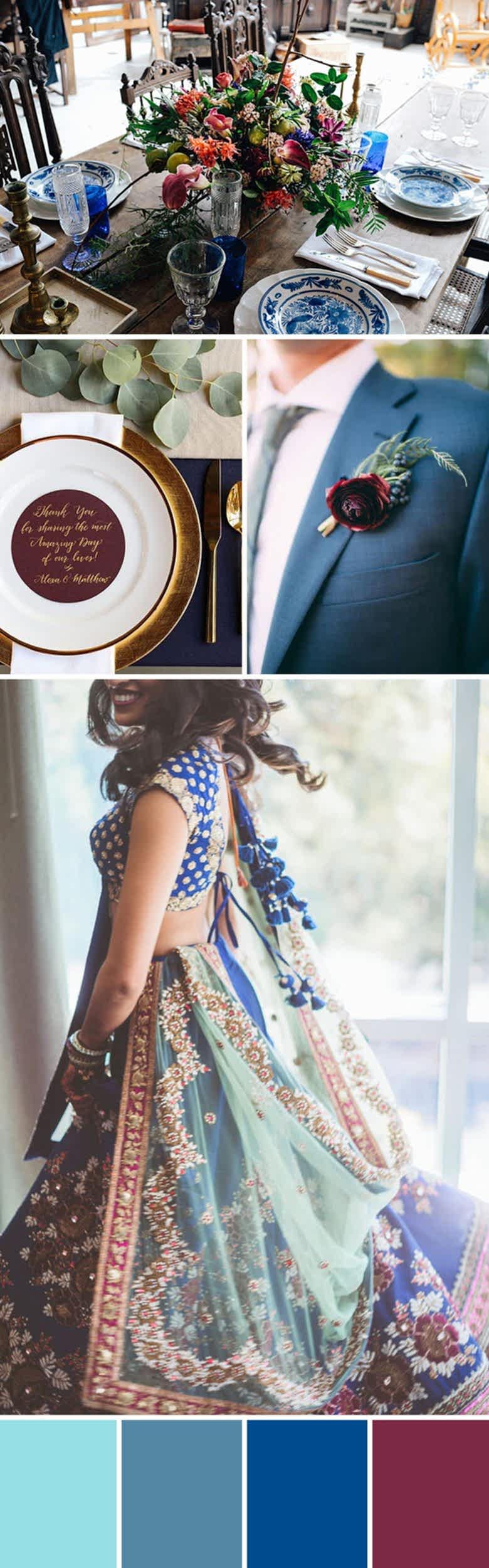 blue wedding palette