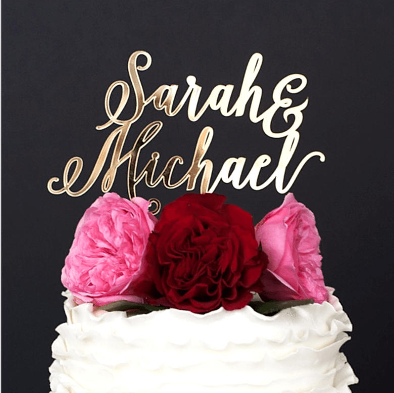 name cake topper from zazzle