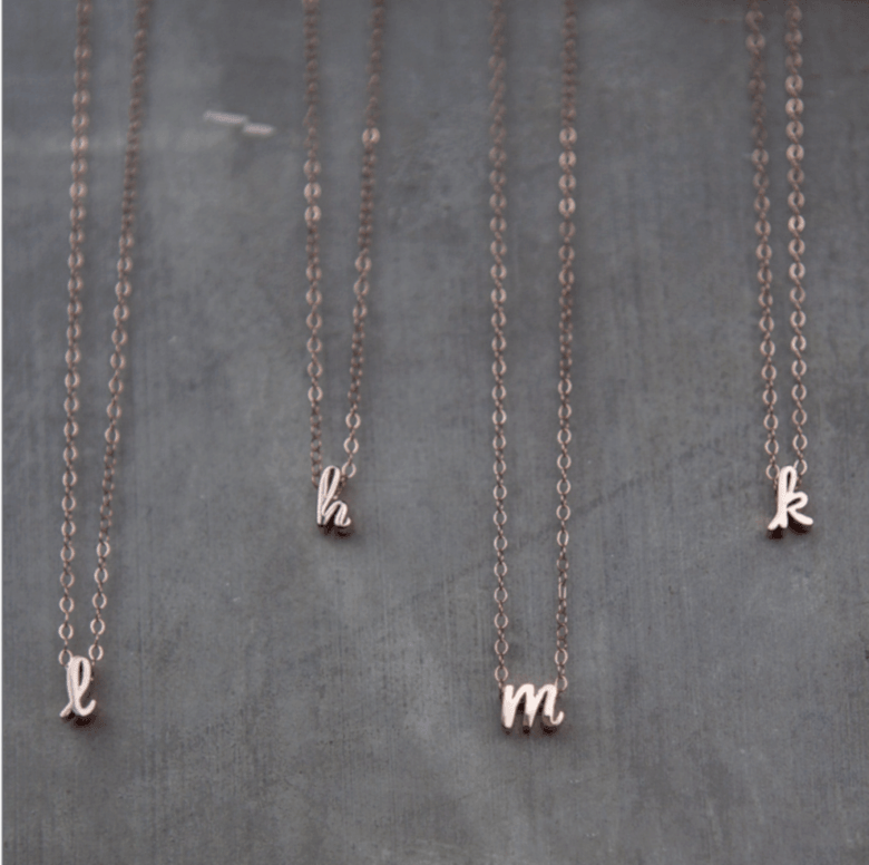 wedding necklaces with initials
