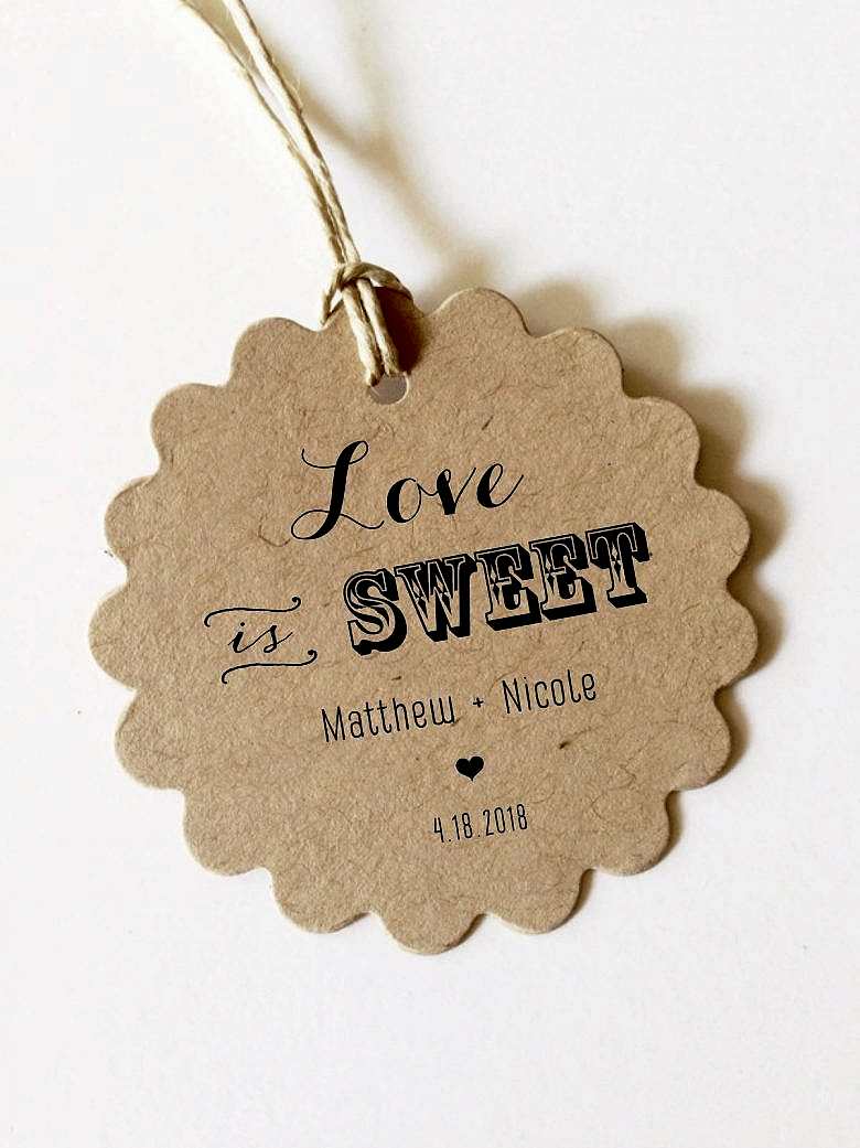 love is sweet wedding cheer tags