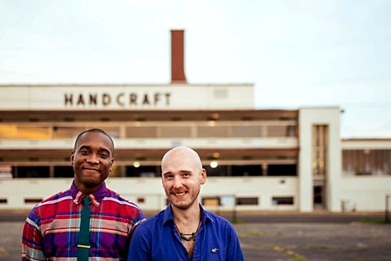 two men in engagement photos