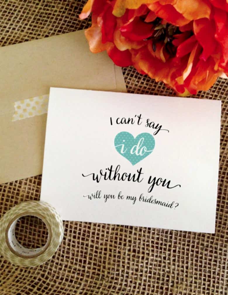 i can't say i do without you wedding cheer bridesmaid card