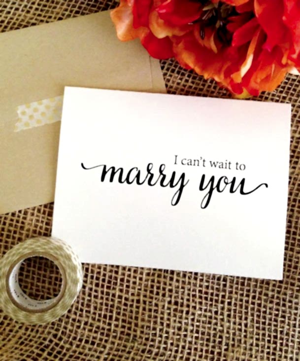 i can't wait to marry you card