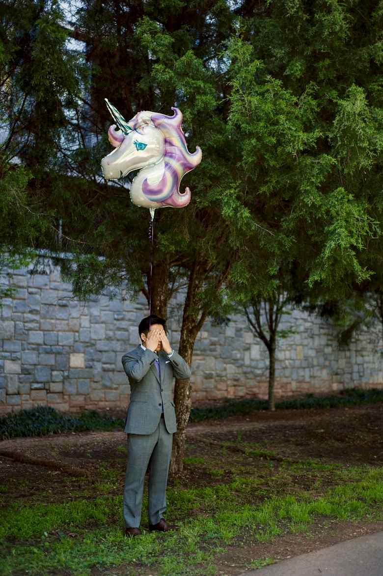 a man waiting for his partner 